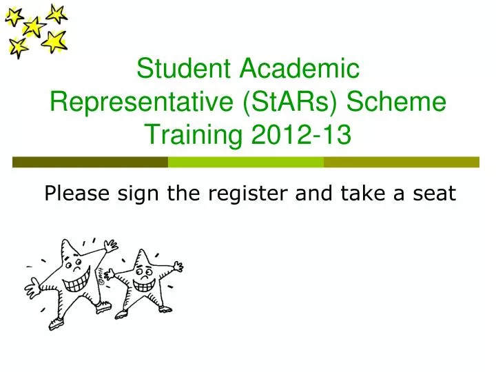 student academic representative stars scheme training 2012 13