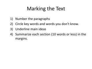 Ppt - Avid Strategies For Prereading, And Marking The Text Powerpoint 