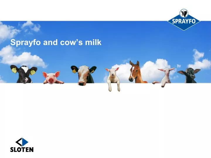 sprayfo and cow s milk