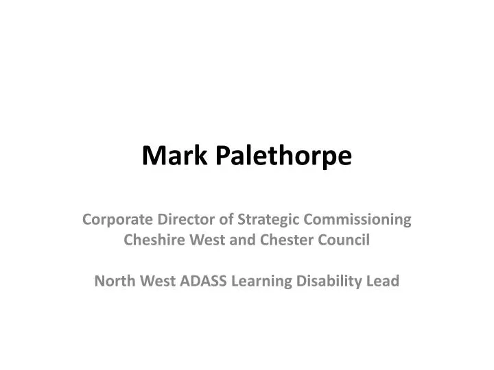 mark palethorpe