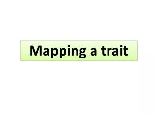 Mapping a trait