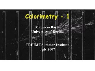 Calorimetry - 1
