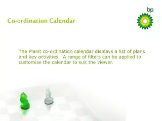 Co-ordination Calendar