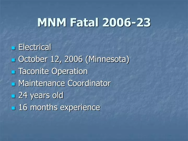 mnm fatal 2006 23