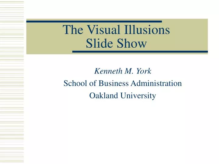 the visual illusions slide show