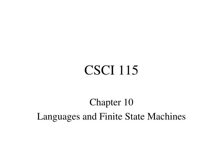 csci 115