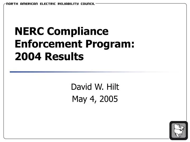 nerc compliance enforcement program 2004 results