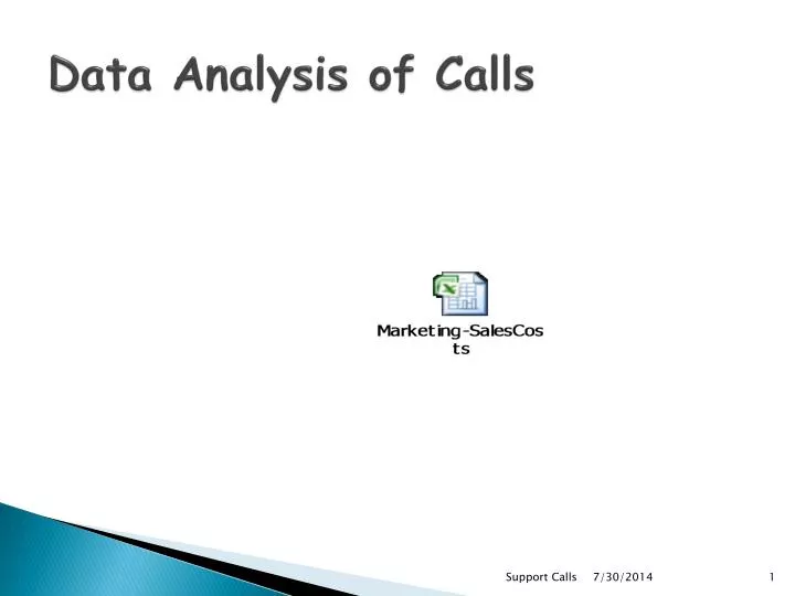 data analysis of calls