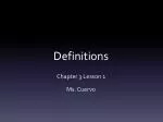 Definitions - slide 1