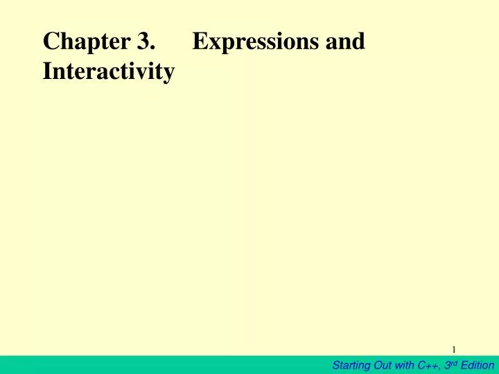 chapter 3 expressions and interactivity