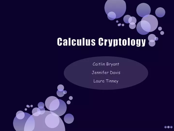 calculus cryptology