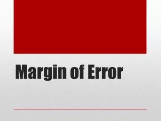Margin of Error