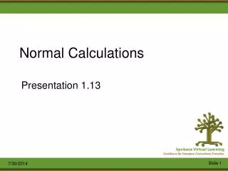 Normal Calculations