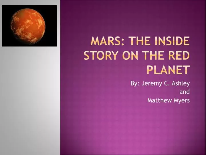mars the inside story on the red planet