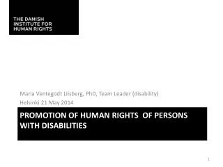 Promotion of Human rights of Persons with disabilities