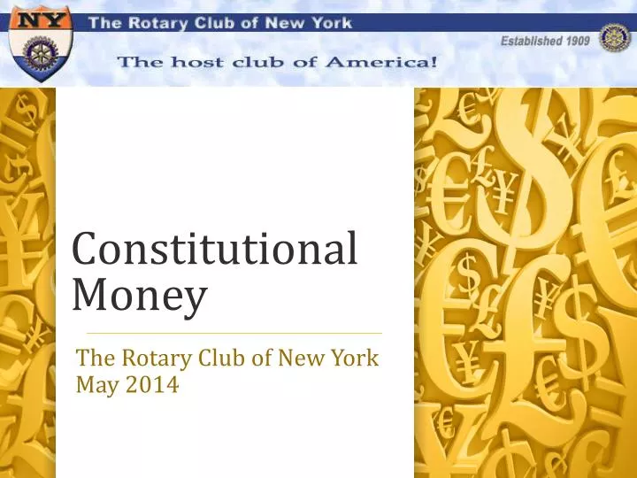 constitutional money