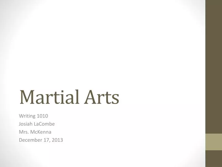 martial arts