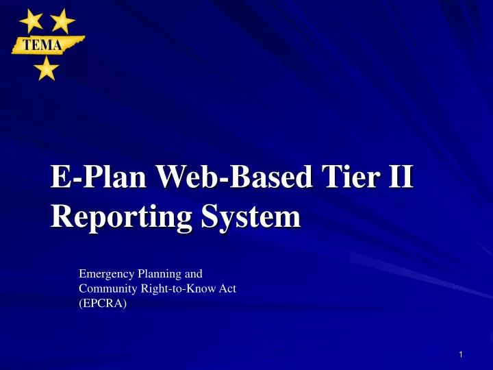 e plan web based tier ii reporting system