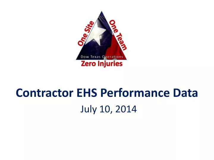 contractor ehs performance data