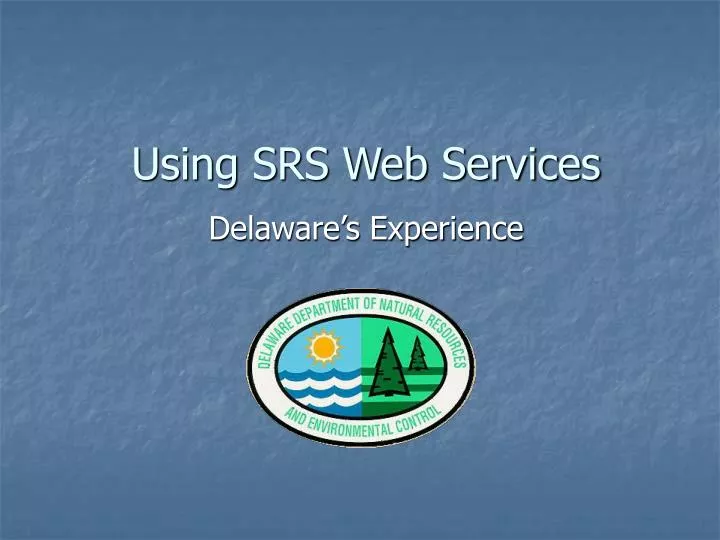 using srs web services
