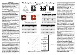 Calculating Fractal Dimension from Vector Images Kelly Ran