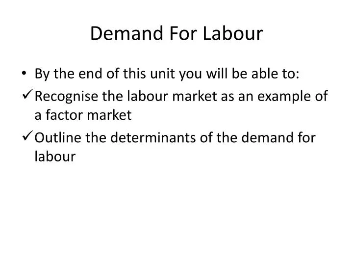 demand for labour