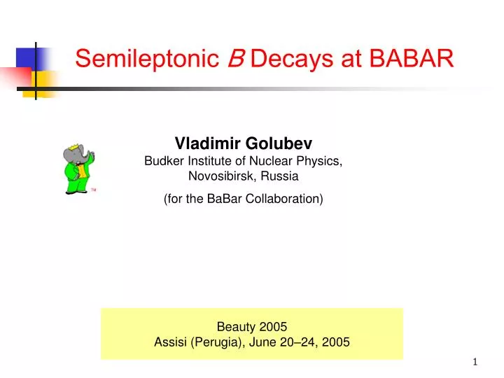 semileptonic b decays at babar
