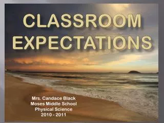 Classroom Expectations