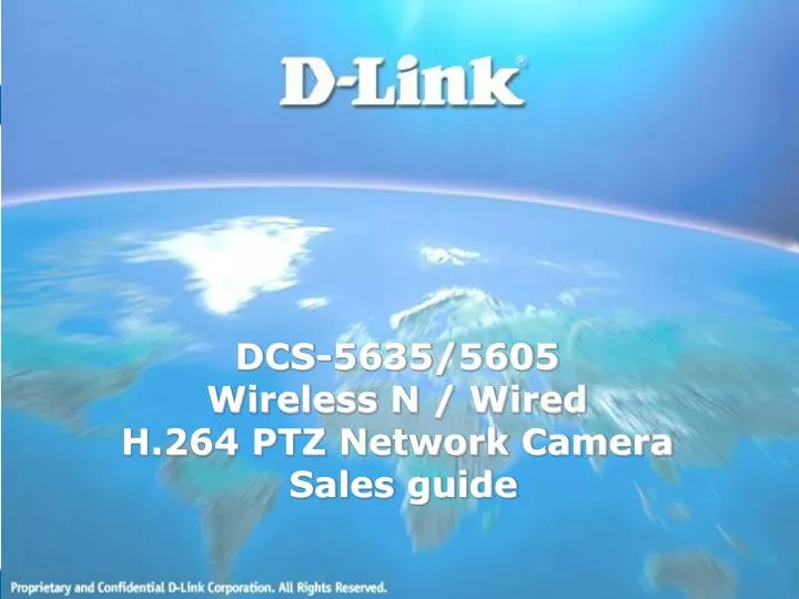 dcs 5635 5605 wireless n wired h 264 ptz network camera sales guide