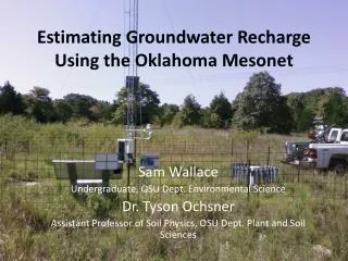 Estimating Groundwater Recharge Using the Oklahoma Mesonet