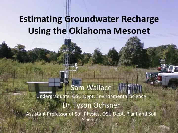 estimating groundwater recharge using the oklahoma mesonet