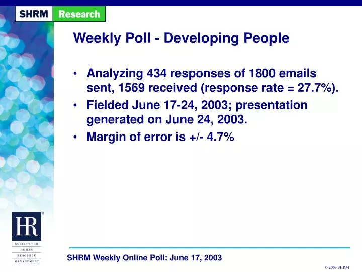 weekly poll developing people