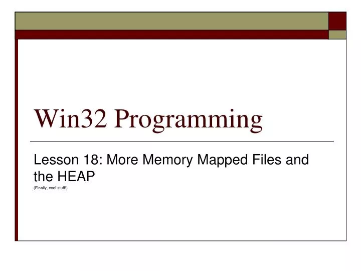 win32 programming