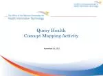 Query Health Concept Mapping Activity - slide 1