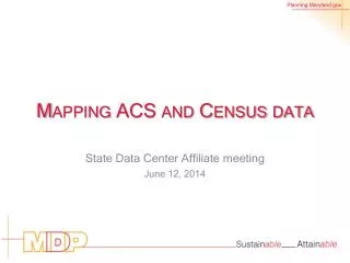 Mapping ACS and Census data