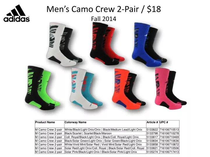 men s camo crew 2 pair 18 fall 2014
