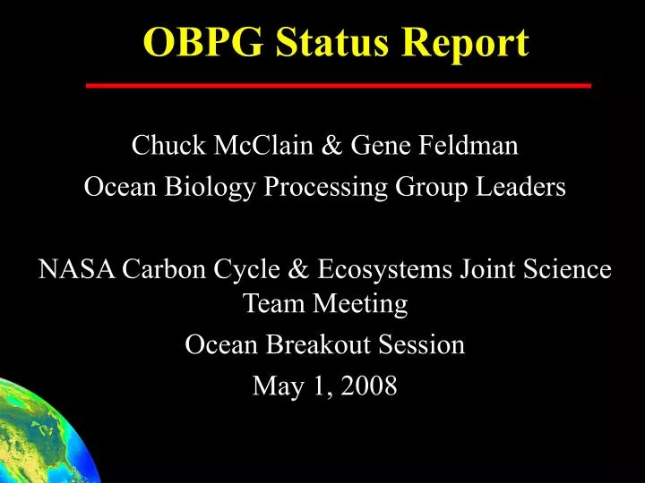 obpg status report