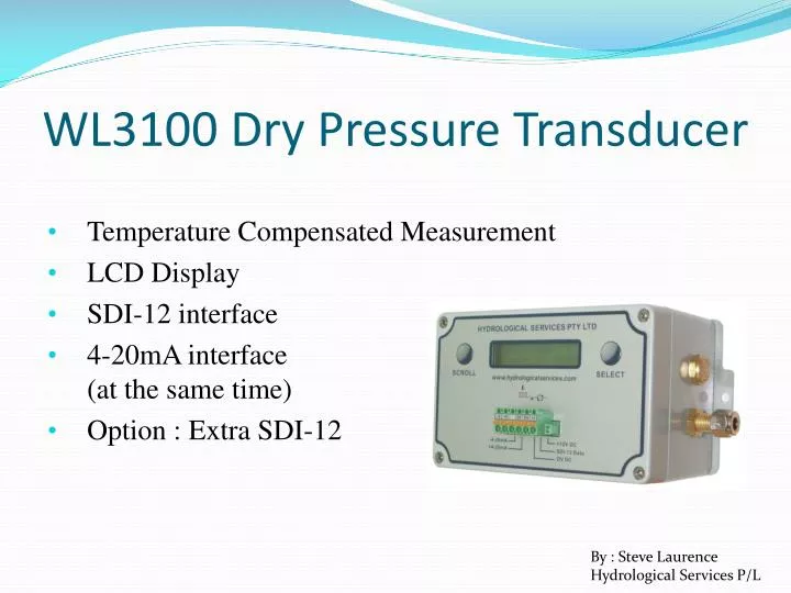 wl3100 dry pressure transducer