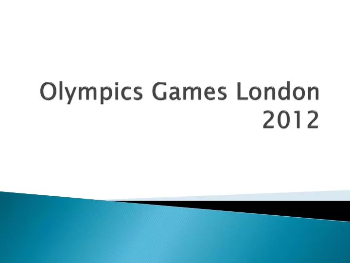 olympics games london 2012