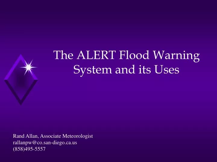 the alert flood warning system and its uses