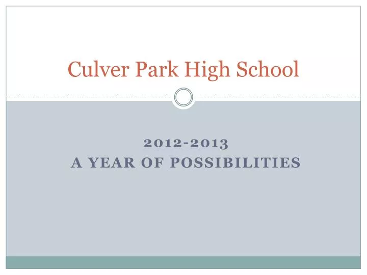 culver park high school