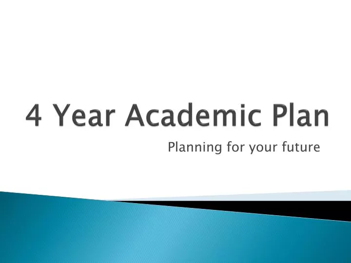 4 year academic plan
