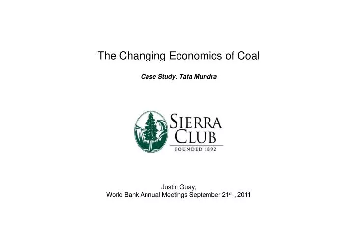 the changing economics of coal case study tata mundra