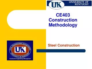 CE403 Construction Methodology