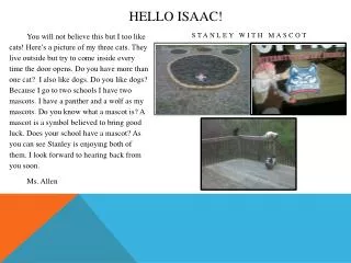 hello isaac
