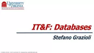 IT&amp;F : Databases