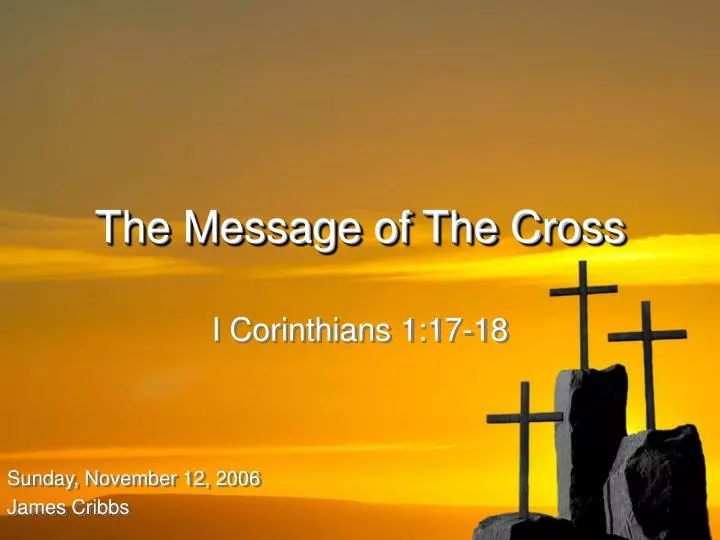 the message of the cross
