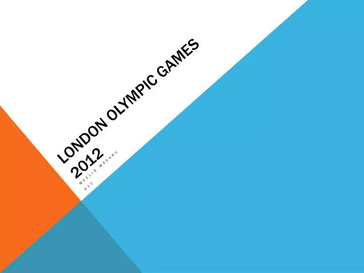 london olympic games 2012