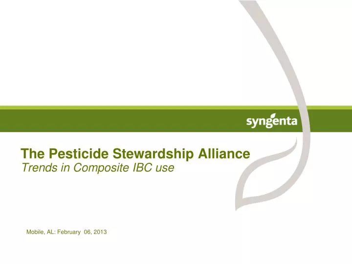 the pesticide stewardship alliance trends in composite ibc use