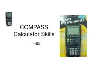 COMPASS Calculator Skills